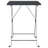 vidaXL Table de bistrot pliante Noir 55x54x71 cm R&eacute;sine tress&eacute;e