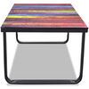 vidaXL Table basse avec impression d'arc-en-ciel Dessus en verre
