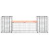 vidaXL Banc de jardin design gabion 183x41x60,5 cm bois massif douglas