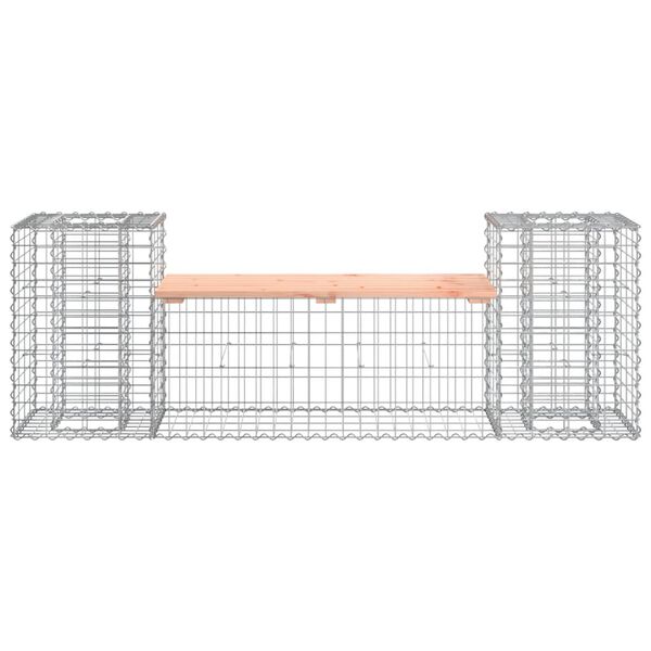 vidaXL Banc de jardin design gabion 183x41x60,5 cm bois massif douglas