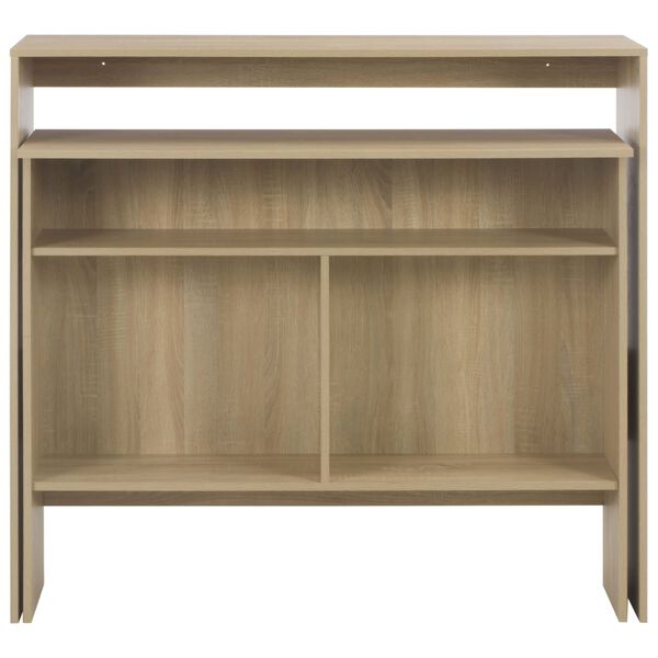vidaXL Table de bar avec 2 dessus de table Ch&ecirc;ne 130x40x120 cm