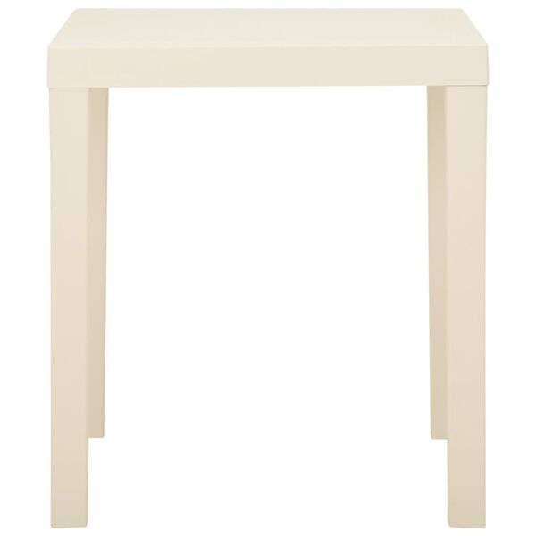 vidaXL Table de jardin Blanc 79x65x72 cm Plastique