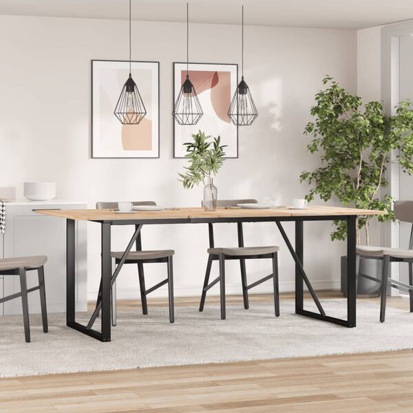 vidaXL Pieds de table à manger cadre en O 160x80x73 cm acier