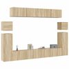 vidaXL Ensemble de meubles TV 8 pcs Ch&ecirc;ne sonoma Bois d'ing&eacute;nierie