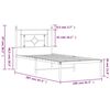 vidaXL Cadre de lit métal sans matelas et tête de lit blanc 100x200 cm