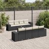 vidaXL Salon de jardin 9 pcs avec coussins noir r&eacute;sine tress&eacute;e
