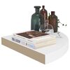vidaXL &Eacute;tag&egrave;re d'angle flottante Blanc 35x35x3,8 cm MDF