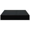 vidaXL &Eacute;tag&egrave;re murale flottante Noir brillant 23x23,5x3,8 cm MDF