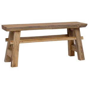 vidaXL banc Naturel 100 x 29 x 43,5 cm Bois de teck massif