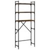 vidaXL Étagère de lave-linge chêne fumé 67x25x163 cm bois d'ingénierie