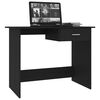 vidaXL Bureau Noir 100x50x76 cm Bois d’ingénierie