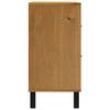 vidaXL Buffet avec porte vitrée FLAM 80x40x80 cm bois massif de pin