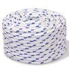 vidaXL Corde de bateau Polypropylène 6 mm 100 m Blanc