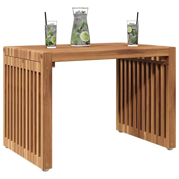 vidaXL Table d'appoint de jardin Marron 50 x 32.5 x 35 cm