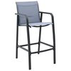 vidaXL Chaises de bar de jardin lot de 4 Gris Txtil&egrave;ne