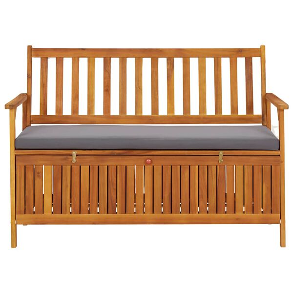 vidaXL Banc de rangement de jardin 120 cm Bois d'acacia solide