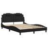 vidaXL Cadre de lit Viana sans matelas noir 137x190 cm similicuir