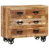 vidaXL Buffet avec 3 tiroirs 80x30x65 cm bois de manguier brut massif