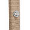 vidaXL Douche d'ext&eacute;rieur beige 50x55x224cm r&eacute;sine tress&eacute;e bois acacia