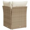 vidaXL Canap&eacute; d'angle de jardin avec coussins beige r&eacute;sine tress&eacute;e