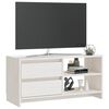 vidaXL Meuble TV Blanc 80x31x39 cm Bois de pin massif
