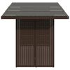 vidaXL Table de jardin dessus en verre marron 190x80x74 cm