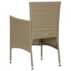 vidaXL Chaises &agrave; manger de jardin lot de 4 R&eacute;sine tress&eacute;e Beige