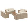 vidaXL Salon de jardin avec coussins 13 pcs beige r&eacute;sine tress&eacute;e