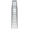 vidaXL Paniers &agrave; gabions arqu&eacute;s 2 pcs 400x30x100/120 cm Fer galvanis&eacute;