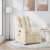 vidaXL Fauteuil inclinable de massage crème tissu