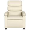 vidaXL Fauteuil de massage inclinable crème similicuir