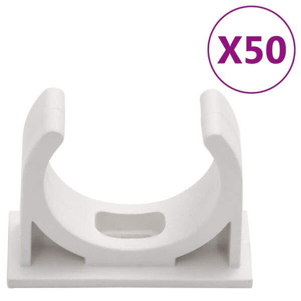 vidaXL Goulottes de c&acirc;ble avec pinces &Oslash;30 mm 30 m PVC