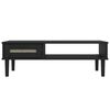 vidaXL Table basse SENJA aspect rotin noir 100x55x33 cm bois massif