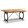 vidaXL Table à manger Bois de manguier brut 180 cm