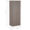 vidaXL Armoire de rangement jardin Marron 65x45x172 cm PP Aspect bois