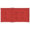 vidaXL Coussins de chaise de jardin &agrave; dossier bas lot de 6 rouge