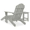 vidaXL Chaise de jardin Adirondack avec pouf et table Sapin Gris
