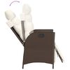 vidaXL Ensemble &agrave; manger de jardin 5 pcs et coussins marron poly rotin