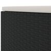 vidaXL Salon de jardin 7 pcs avec coussins Noir R&eacute;sine tress&eacute;e