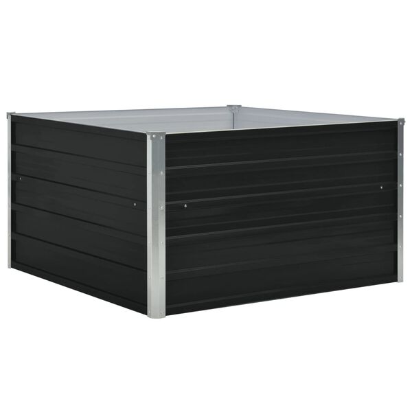 vidaXL Jardini&egrave;re 100 x 100 x 45 cm Acier galvanis&eacute; Anthracite