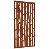 vidaXL D&eacute;coration murale jardin 105x55 cm acier corten design bambou