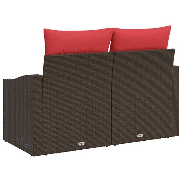 vidaXL Canap&eacute; de jardin Marron 123 x 62 x 69 cm polyrotin