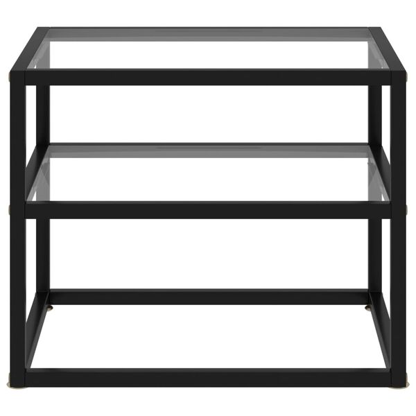 vidaXL Table console Transparent 50x40x40 cm Verre trempé