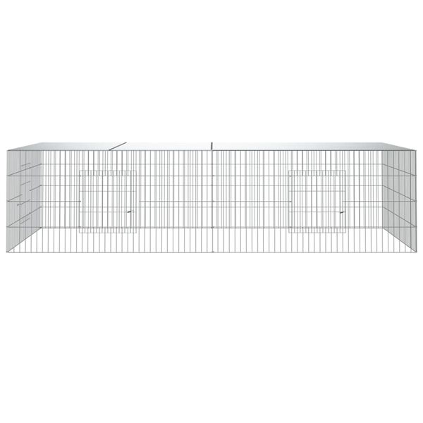 vidaXL Cage &agrave; lapin 2 panneaux 220x110x55 cm Fer galvanis&eacute;