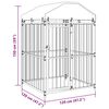 vidaXL Chenil extérieur avec toit pour chiens 120 x 120 x 150 cm