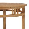 vidaXL Table de bar &Oslash; 80 cm Bois de teck solide