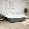 vidaXL Cadre de lit sans matelas gris foncé tissu