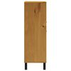vidaXL Buffet avec porte vitrée FLAM 92x40x122,5 cm bois massif de pin