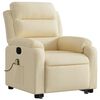 vidaXL Fauteuil inclinable de massage crème tissu