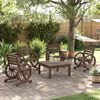 vidaXL Chaises de jardin lot de 4 Bois de sapin massif